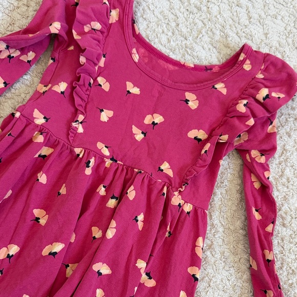 Tea Collection Ruffle Shoulder Ballet Dress in Gingko Pattern - Picture 9 of 9